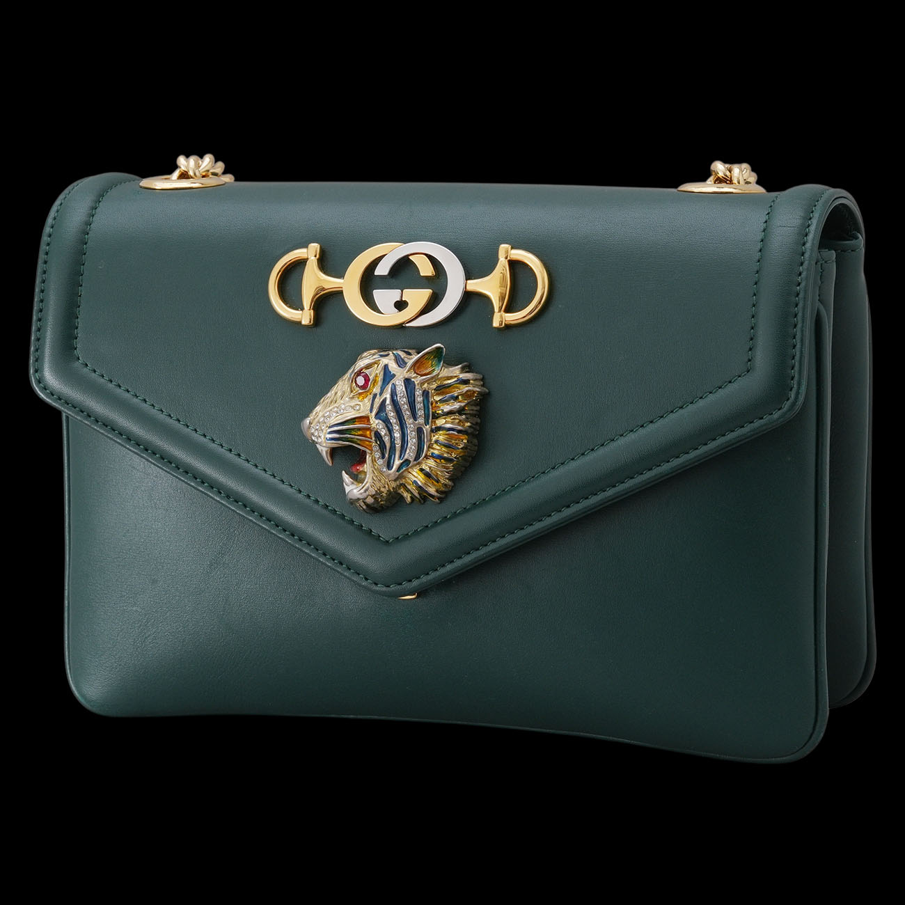 GUCCI(USED)구찌 537243 주미 타이거 체인 숄더백