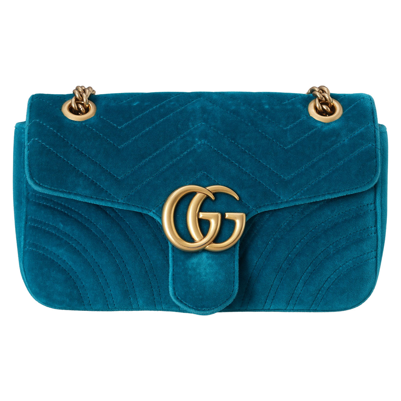 GUCCI(USED)구찌 443497 GG 마몽 마틀라세 벨벳 체인 숄더백