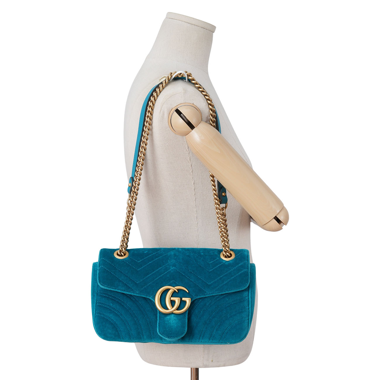 GUCCI(USED)구찌 443497 GG 마몽 마틀라세 벨벳 체인 숄더백