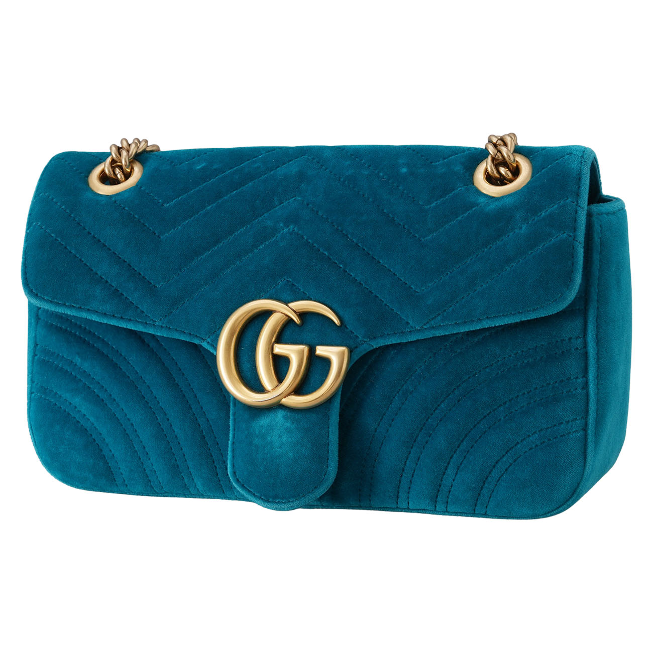 GUCCI(USED)구찌 443497 GG 마몽 마틀라세 벨벳 체인 숄더백