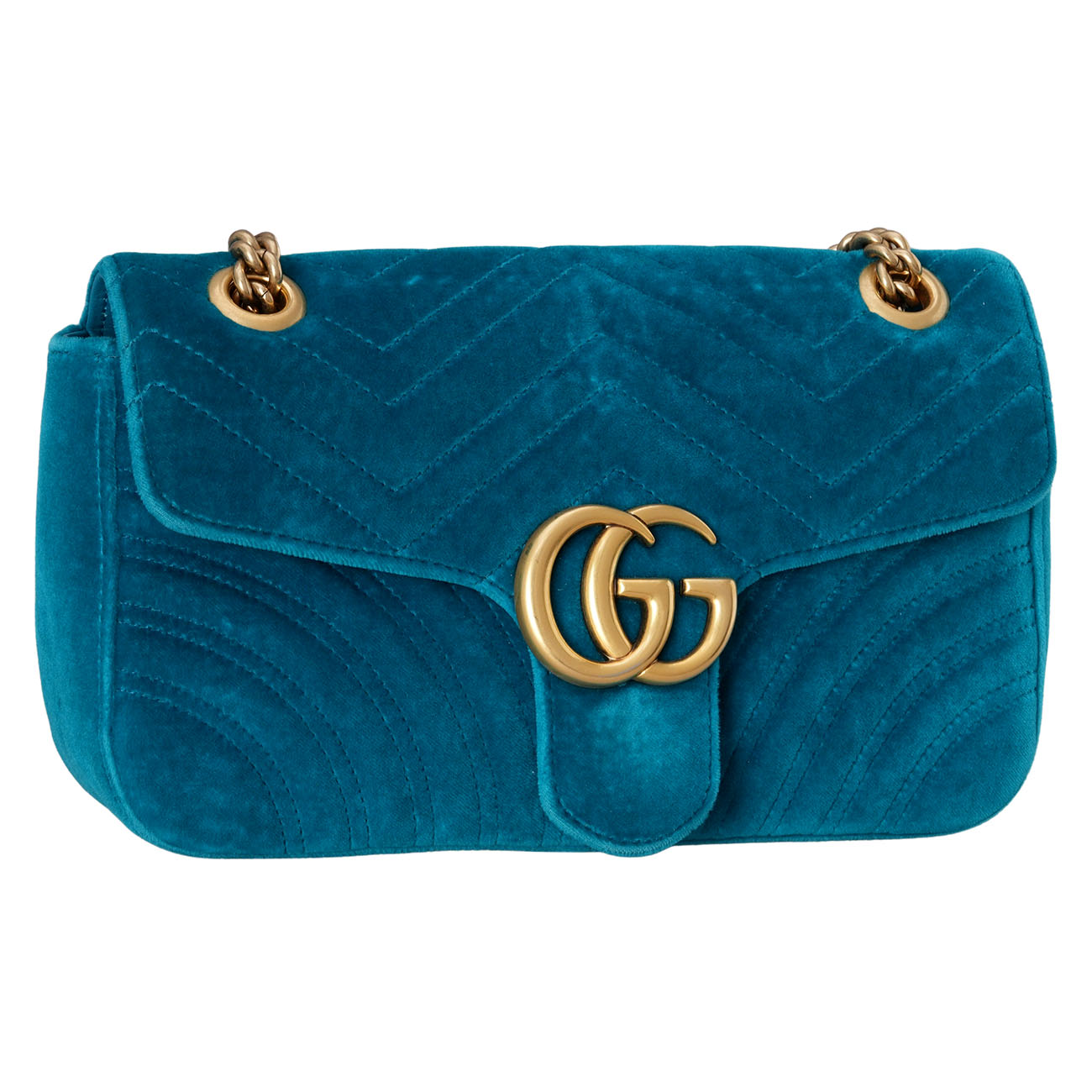 GUCCI(USED)구찌 443497 GG 마몽 마틀라세 벨벳 체인 숄더백