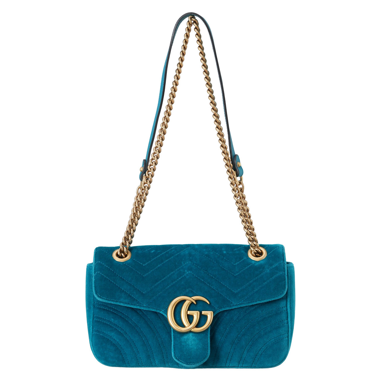 GUCCI(USED)구찌 443497 GG 마몽 마틀라세 벨벳 체인 숄더백