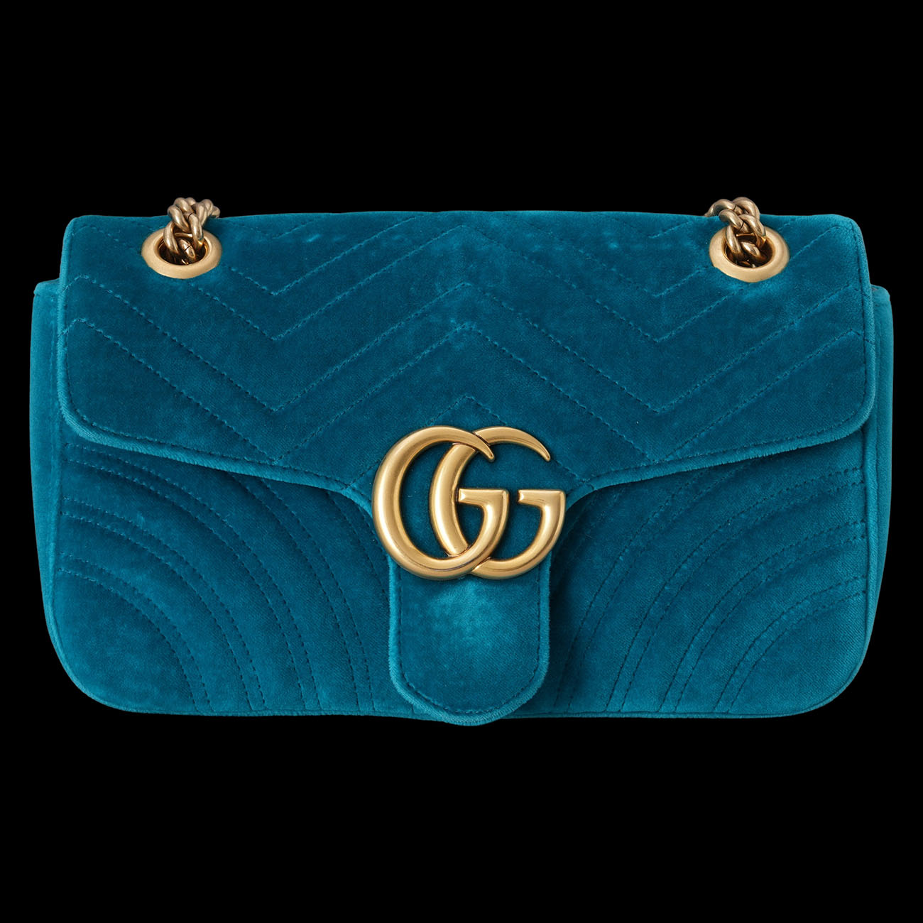 GUCCI(USED)구찌 443497 GG 마몽 마틀라세 벨벳 체인 숄더백
