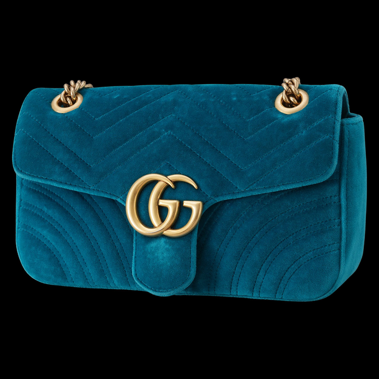 GUCCI(USED)구찌 443497 GG 마몽 마틀라세 벨벳 체인 숄더백