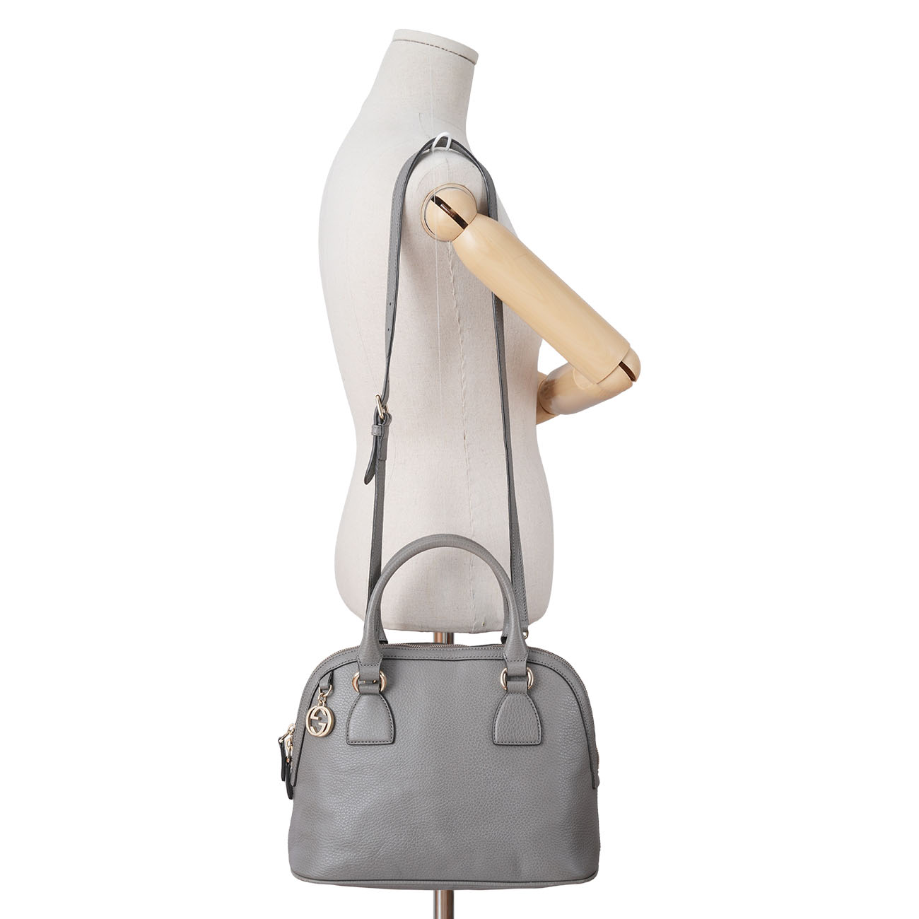 GUCCI(USED)구찌 449662 인터로킹 돔 토트백