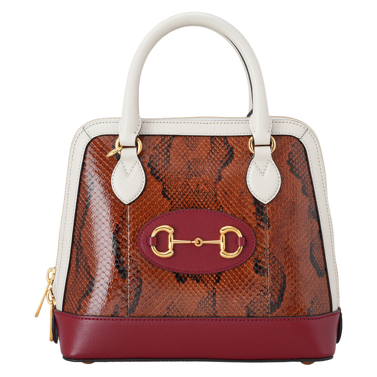 GUCCI(USED)구찌 621220 파이톤 홀스빗 탑 핸들백
