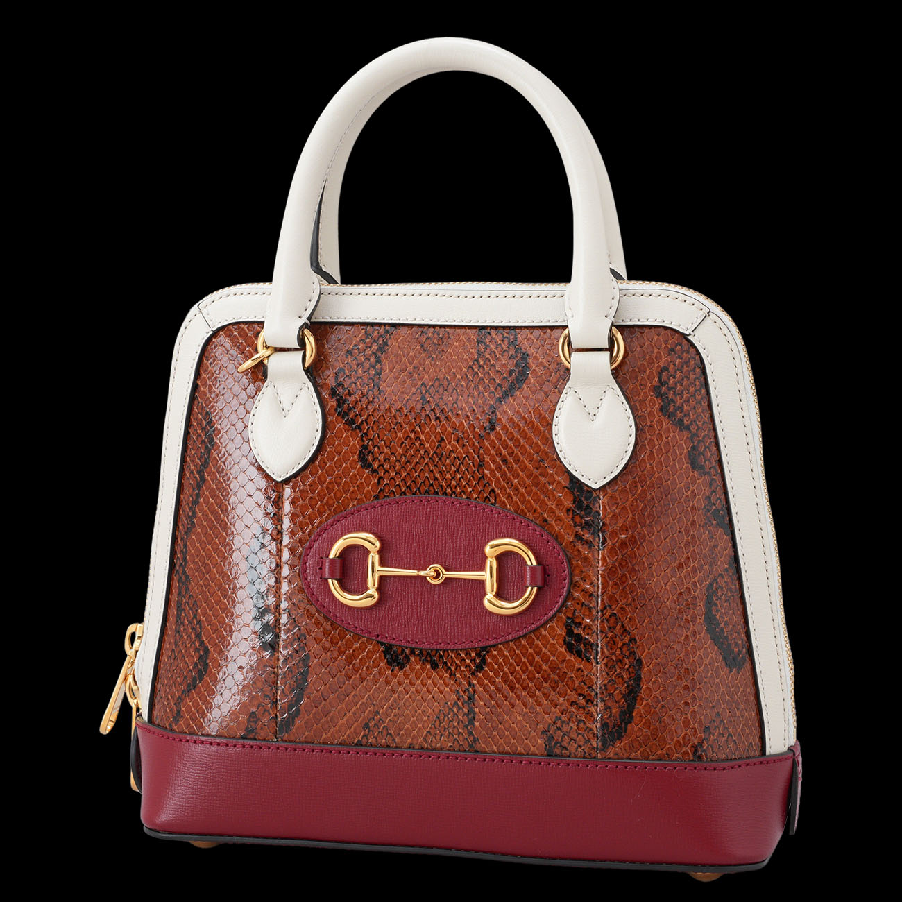 GUCCI(USED)구찌 621220 파이톤 홀스빗 탑 핸들백