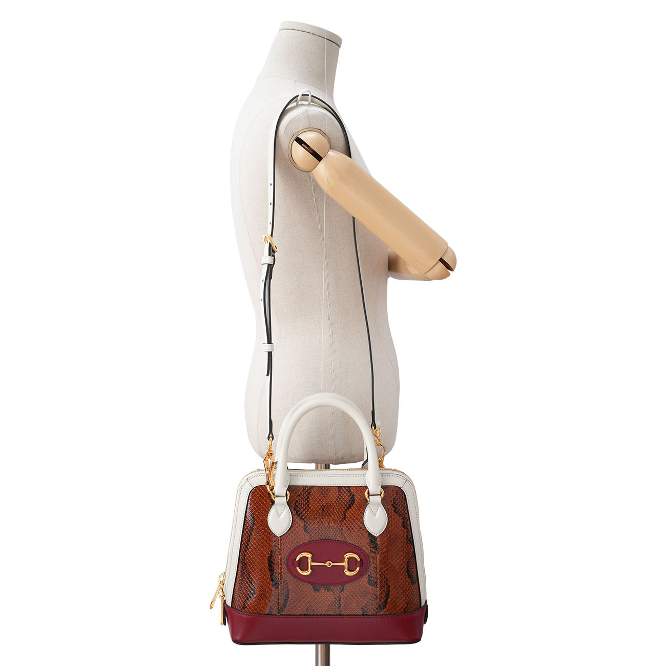 GUCCI(USED)구찌 621220 파이톤 홀스빗 탑 핸들백