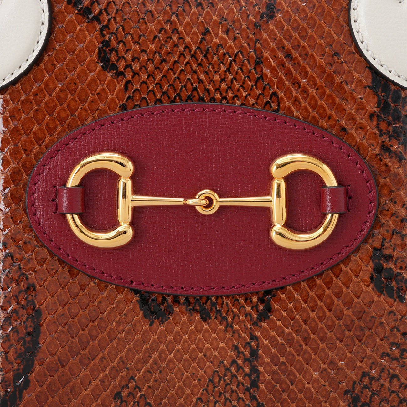 GUCCI(USED)구찌 621220 파이톤 홀스빗 탑 핸들백