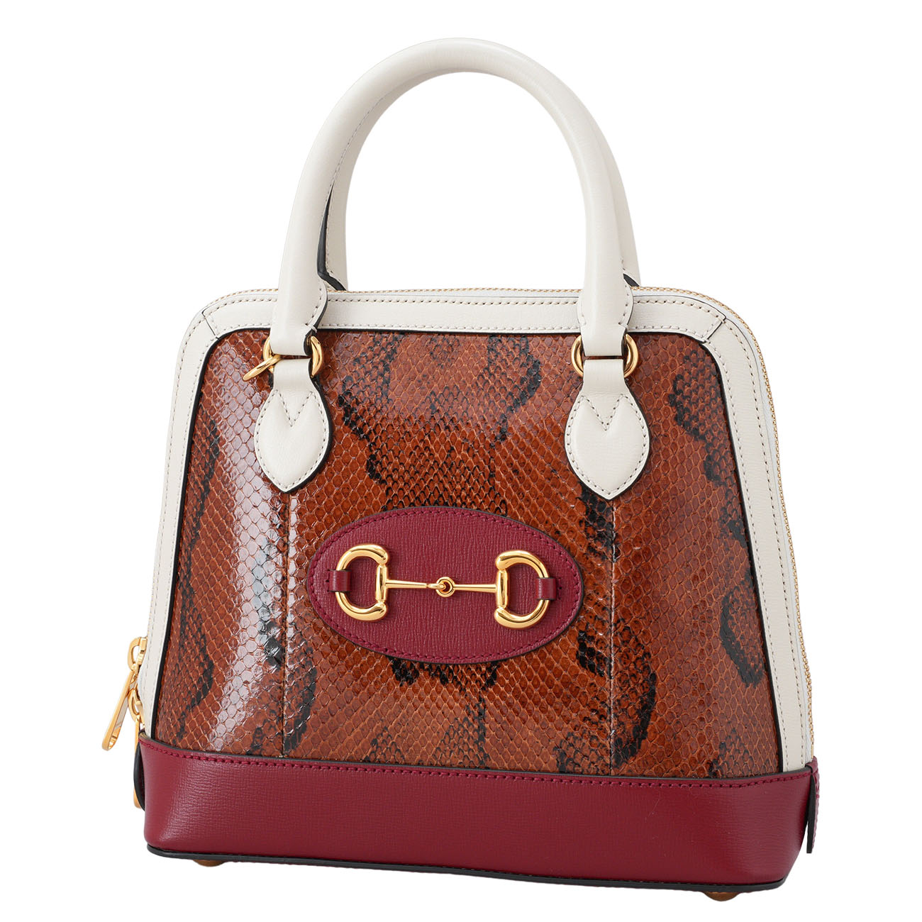 GUCCI(USED)구찌 621220 파이톤 홀스빗 탑 핸들백