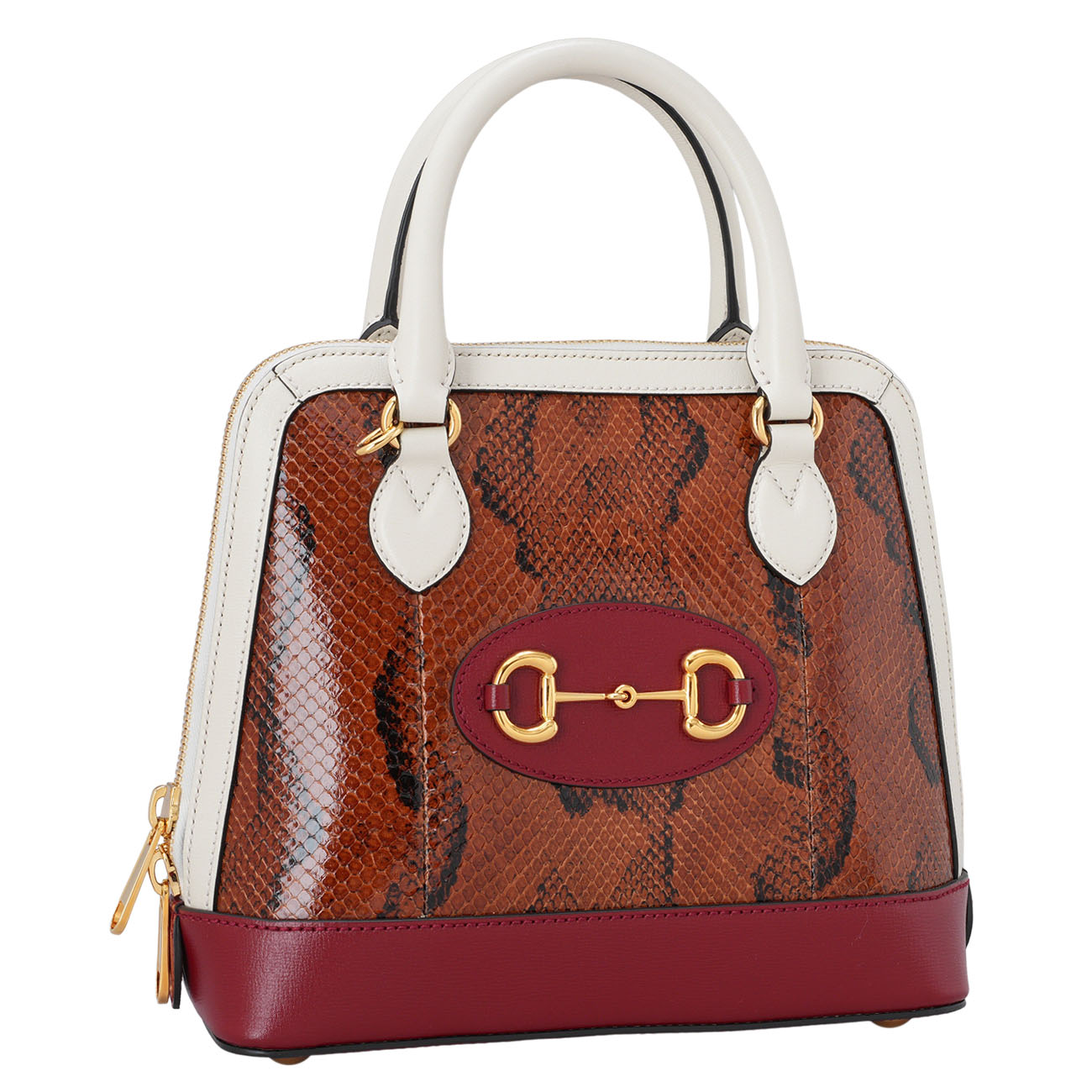 GUCCI(USED)구찌 621220 파이톤 홀스빗 탑 핸들백