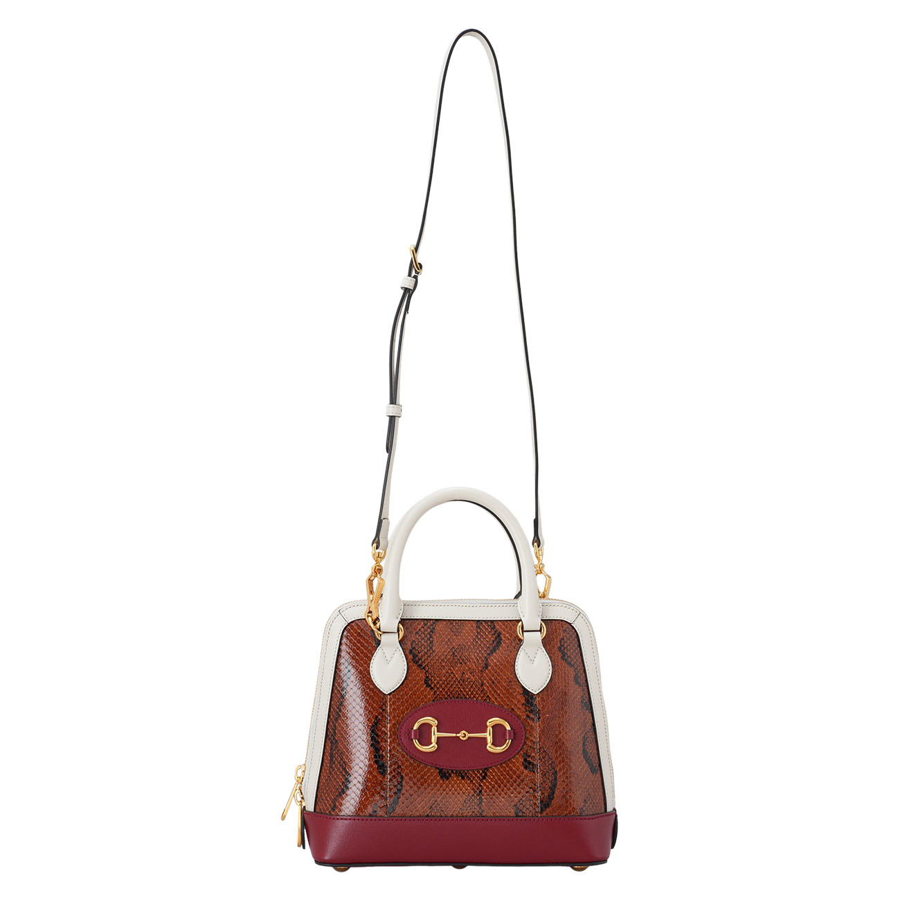 GUCCI(USED)구찌 621220 파이톤 홀스빗 탑 핸들백