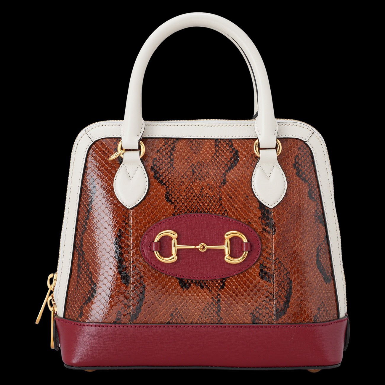 GUCCI(USED)구찌 621220 파이톤 홀스빗 탑 핸들백