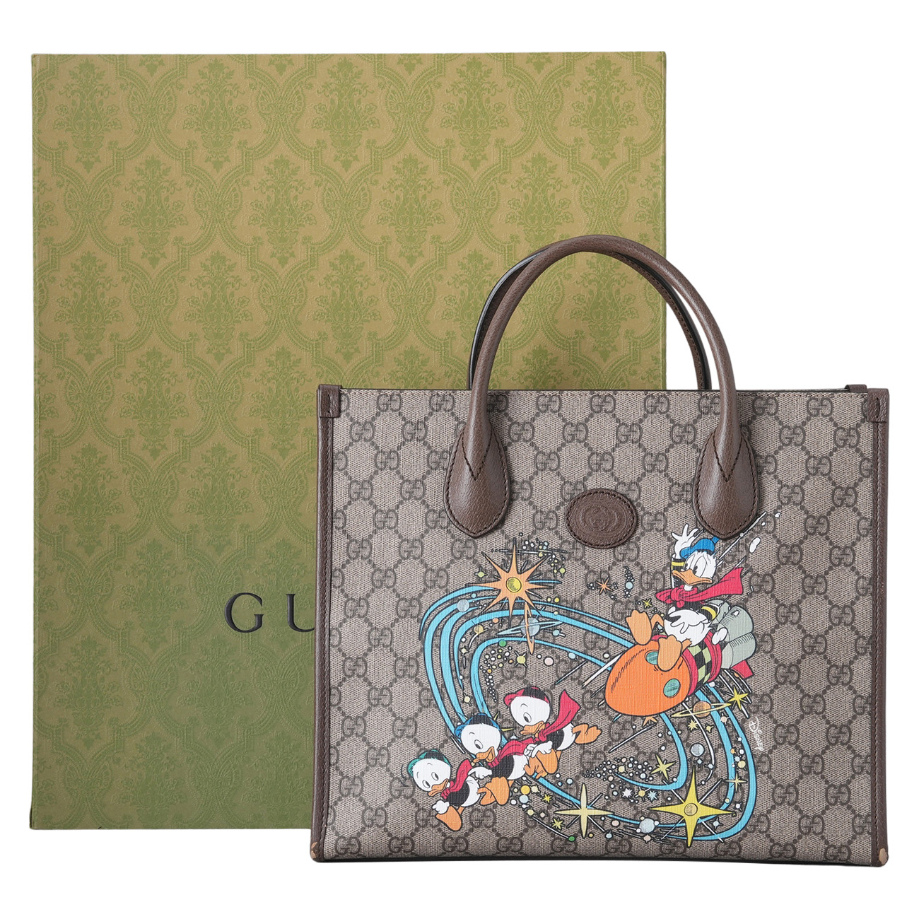 GUCCI(USED)구찌 648134 GG수프림 도날드덕 토트겸 숄더백