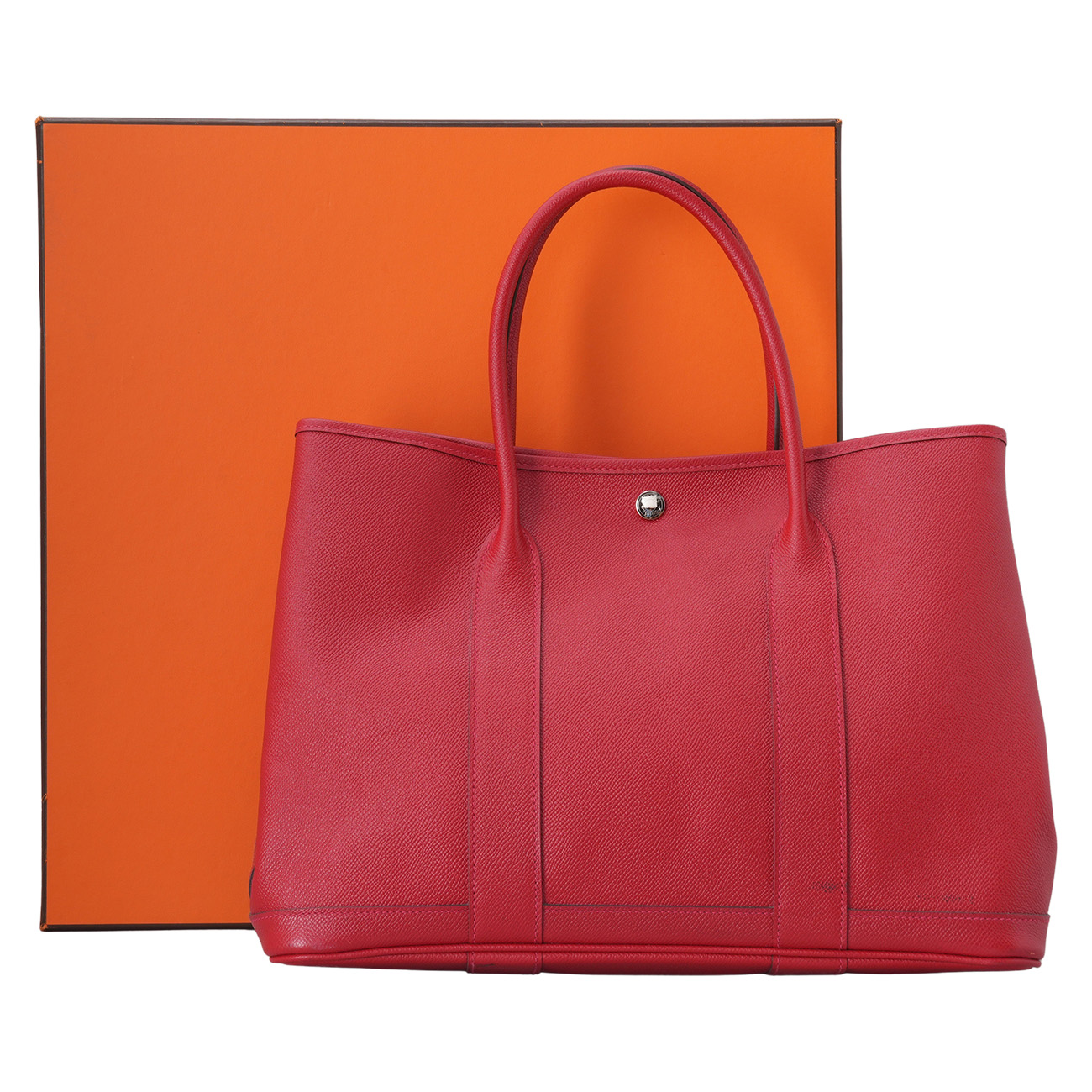 HERMES(USED)에르메스 가든파티 36 루즈 카삭 은장