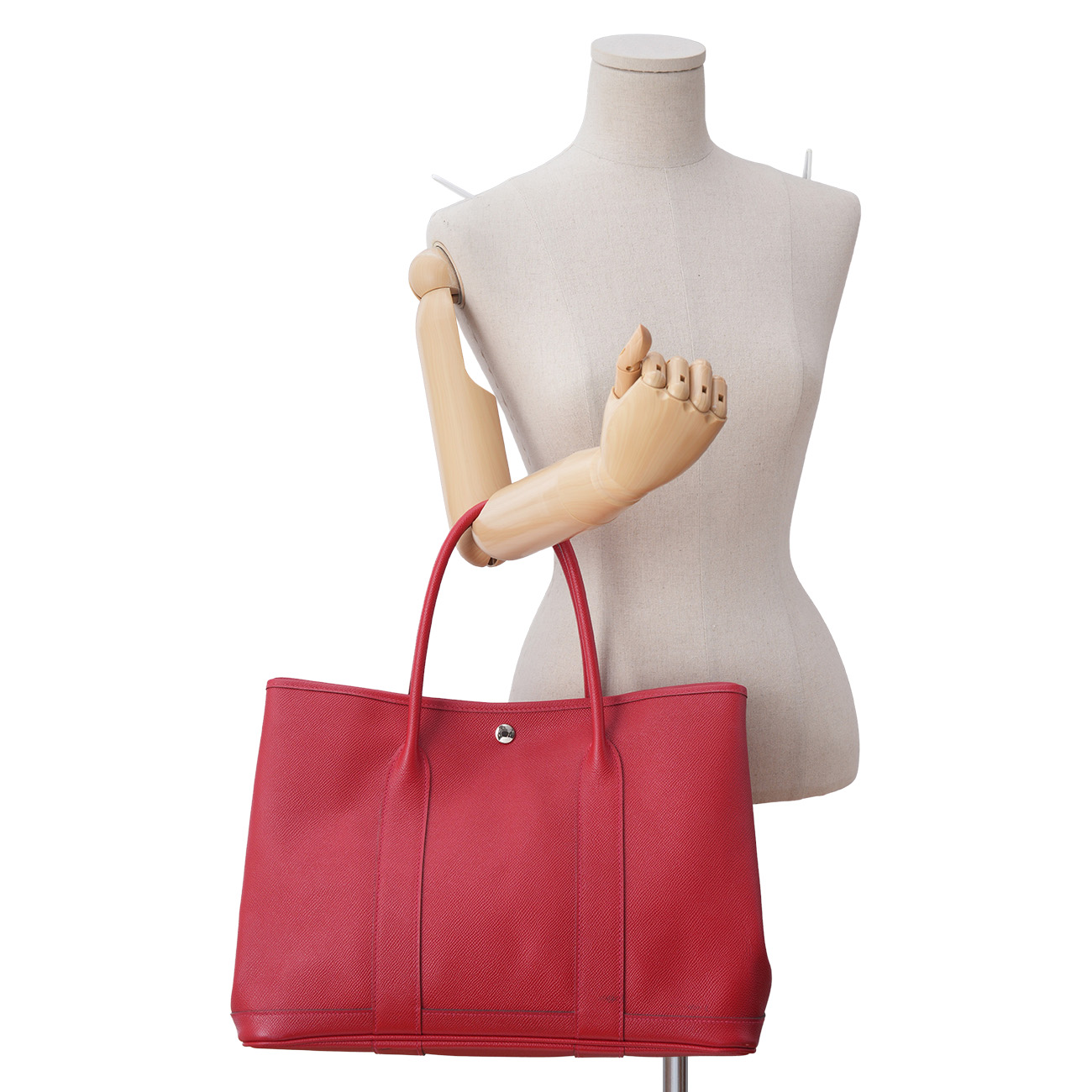 HERMES(USED)에르메스 가든파티 36 루즈 카삭 은장