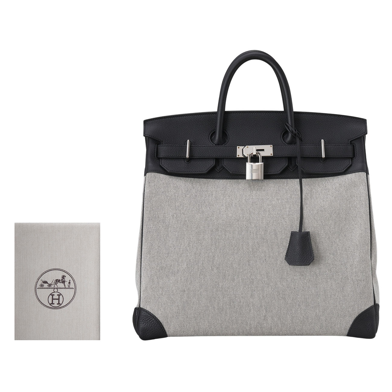 HERMES(NEW)에르메스 벌킨 40 오타크로와 캔버스 블랙은장