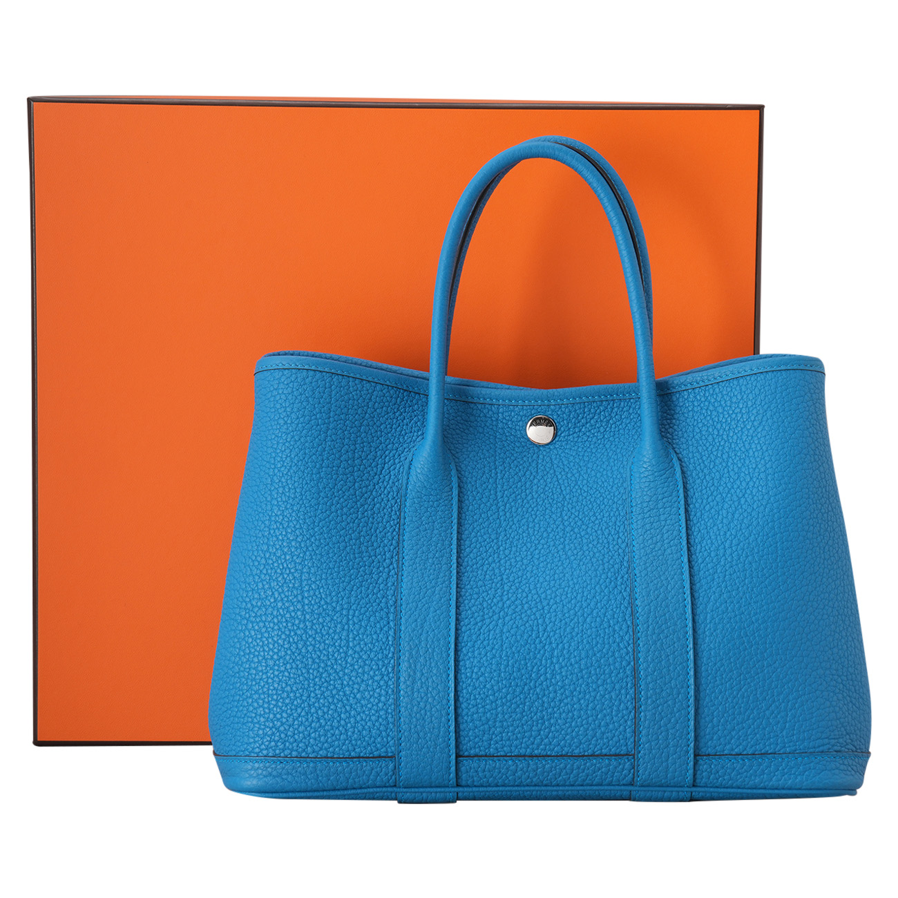 HERMES(USED)에르메스 가든파티 30 블루 잔지바