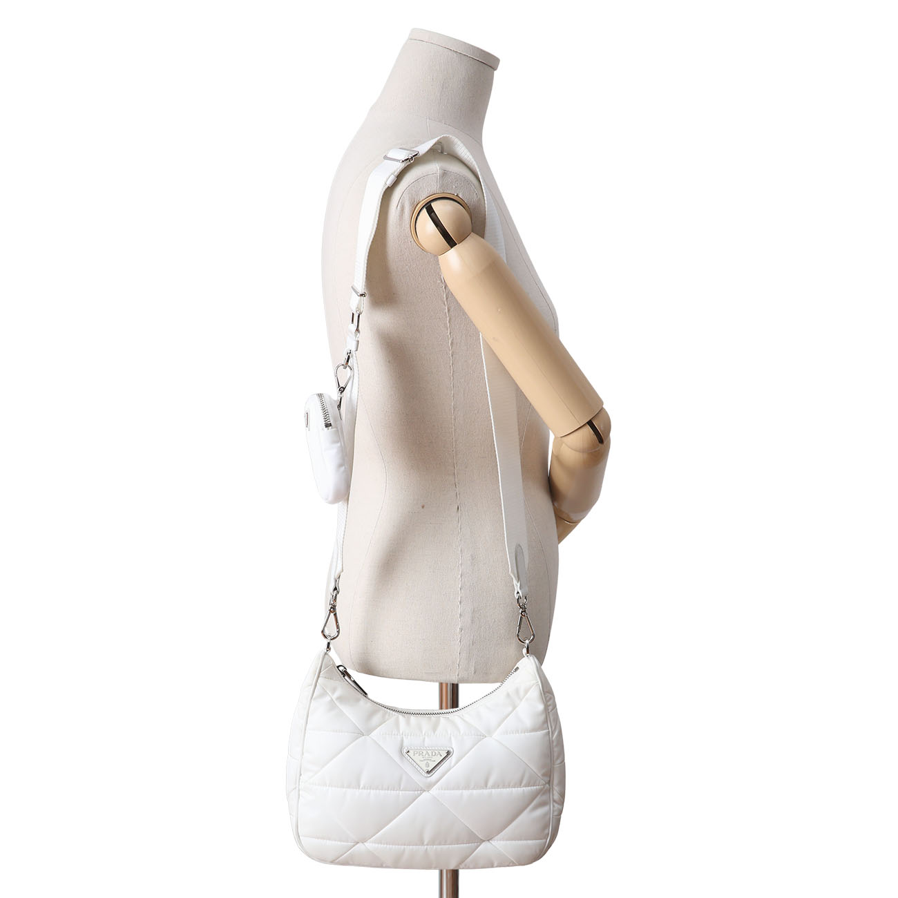 PRADA(USED)프라다 1BC151 리나일론 패딩 호보 백
