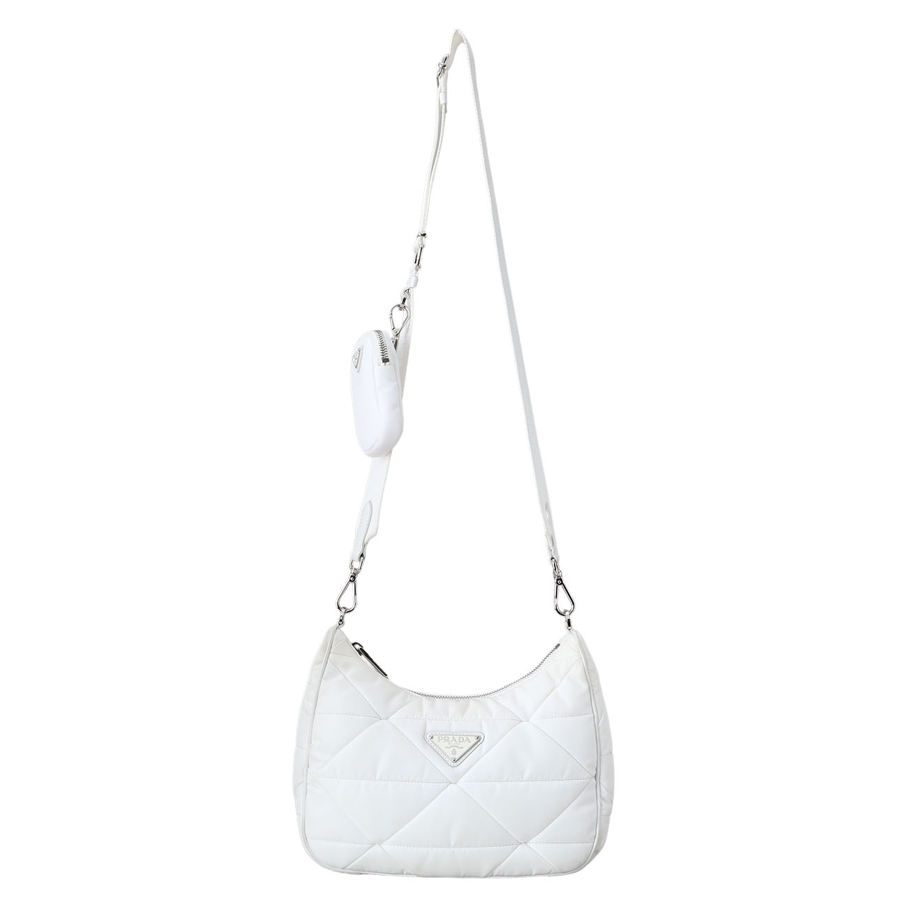 PRADA(USED)프라다 1BC151 리나일론 패딩 호보 백