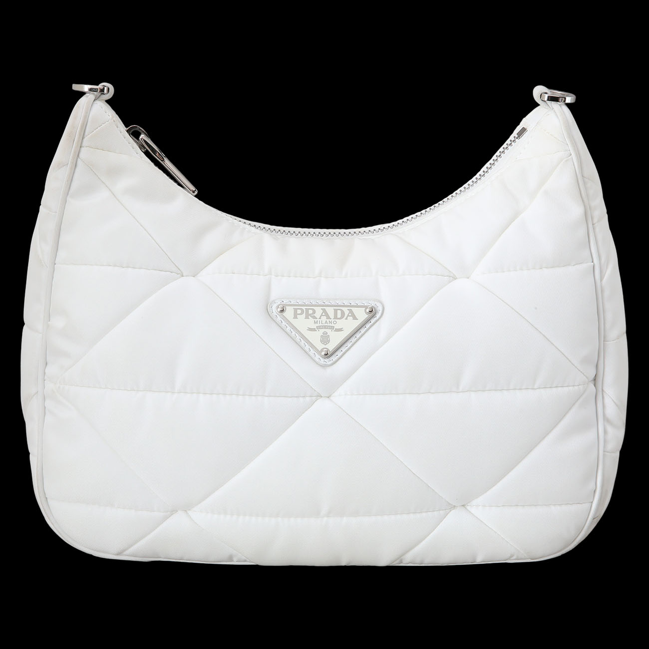PRADA(USED)프라다 1BC151 리나일론 패딩 호보 백