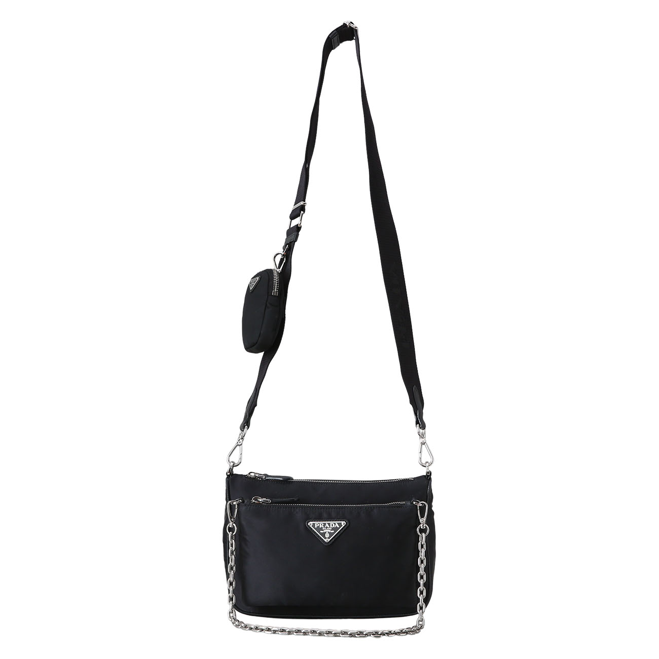 PRADA(USED)프라다 1BH168 나일론 테수토 숄더백