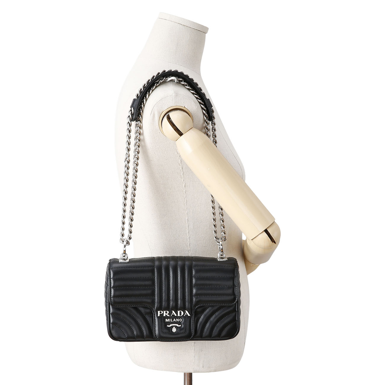PRADA(USED)프라다 1BD107 다이아그램 체인 숄더백
