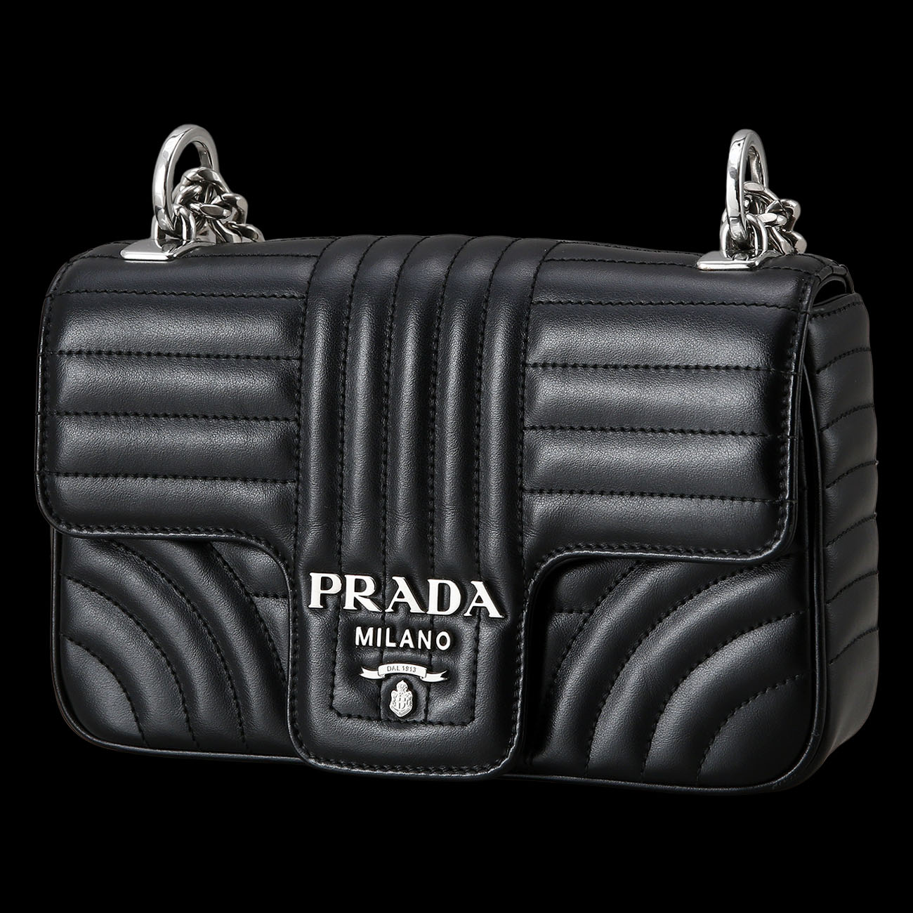 PRADA(USED)프라다 1BD107 다이아그램 체인 숄더백