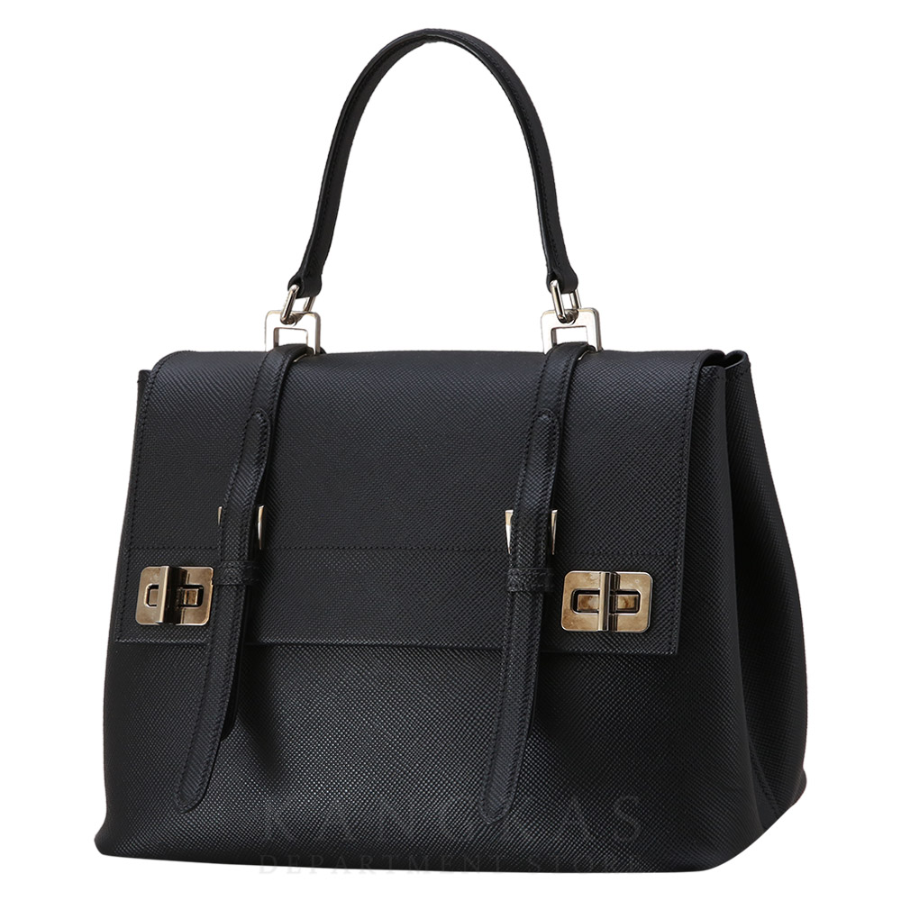 PRADA(USED)프라다 BN2821 사피아노 퀴르 플랩 토트백