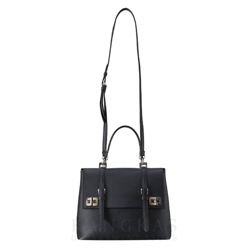 PRADA(USED)프라다 BN2821 사피아노 퀴르 플랩 토트백