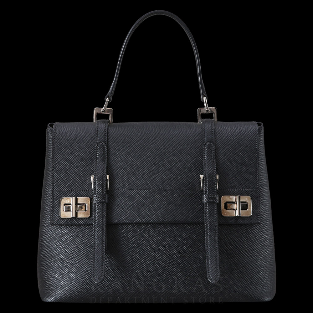 PRADA(USED)프라다 BN2821 사피아노 퀴르 플랩 토트백