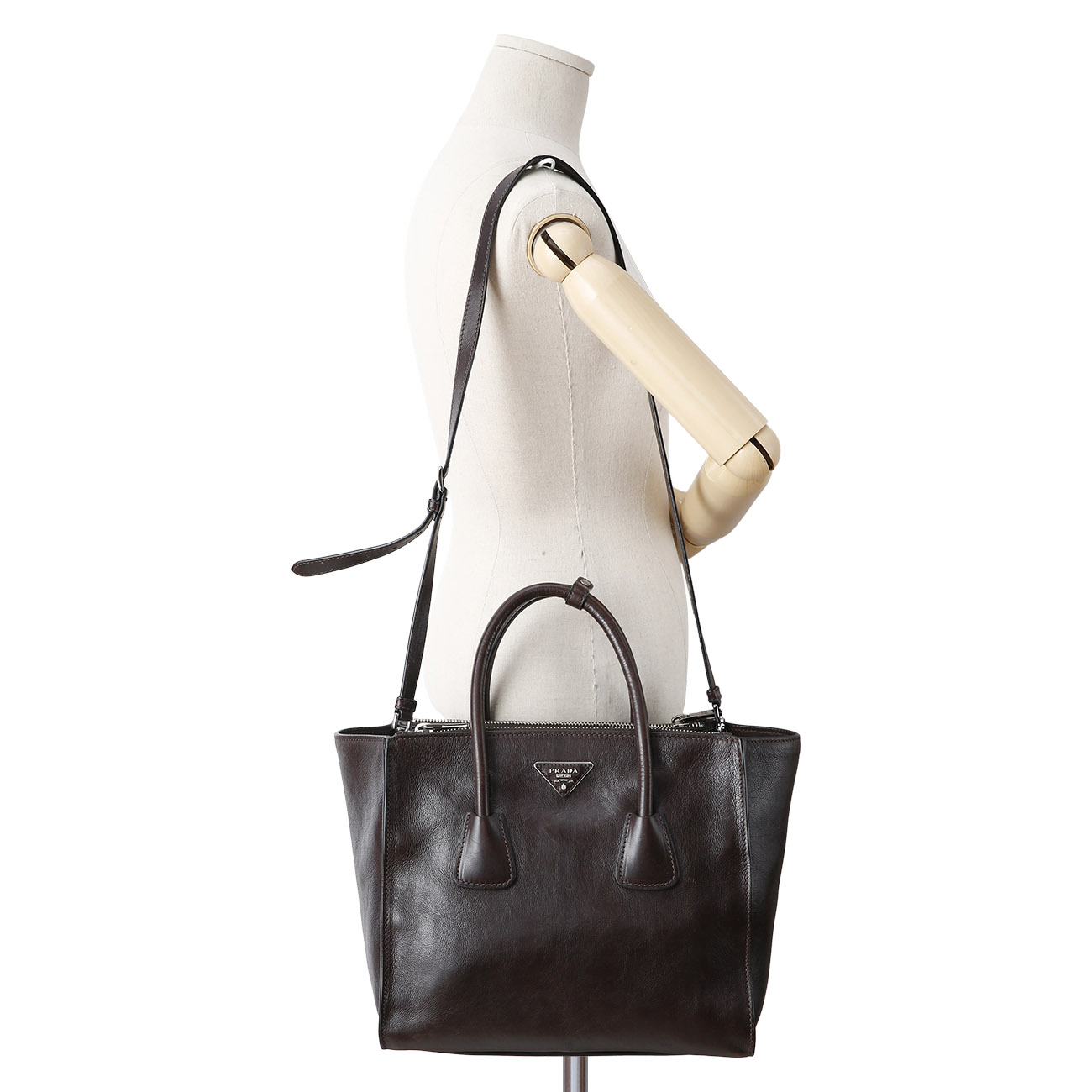 PRADA(USED)프라다 BN2619 글레이스 카프 토트겸 숄더백