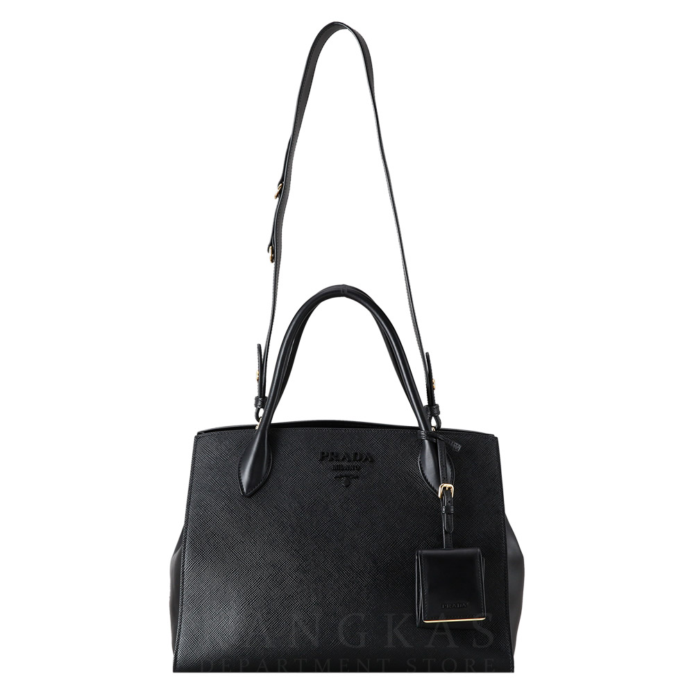 PRADA(USED)프라다 1BA155 사피아노 모노크롬 토트백
