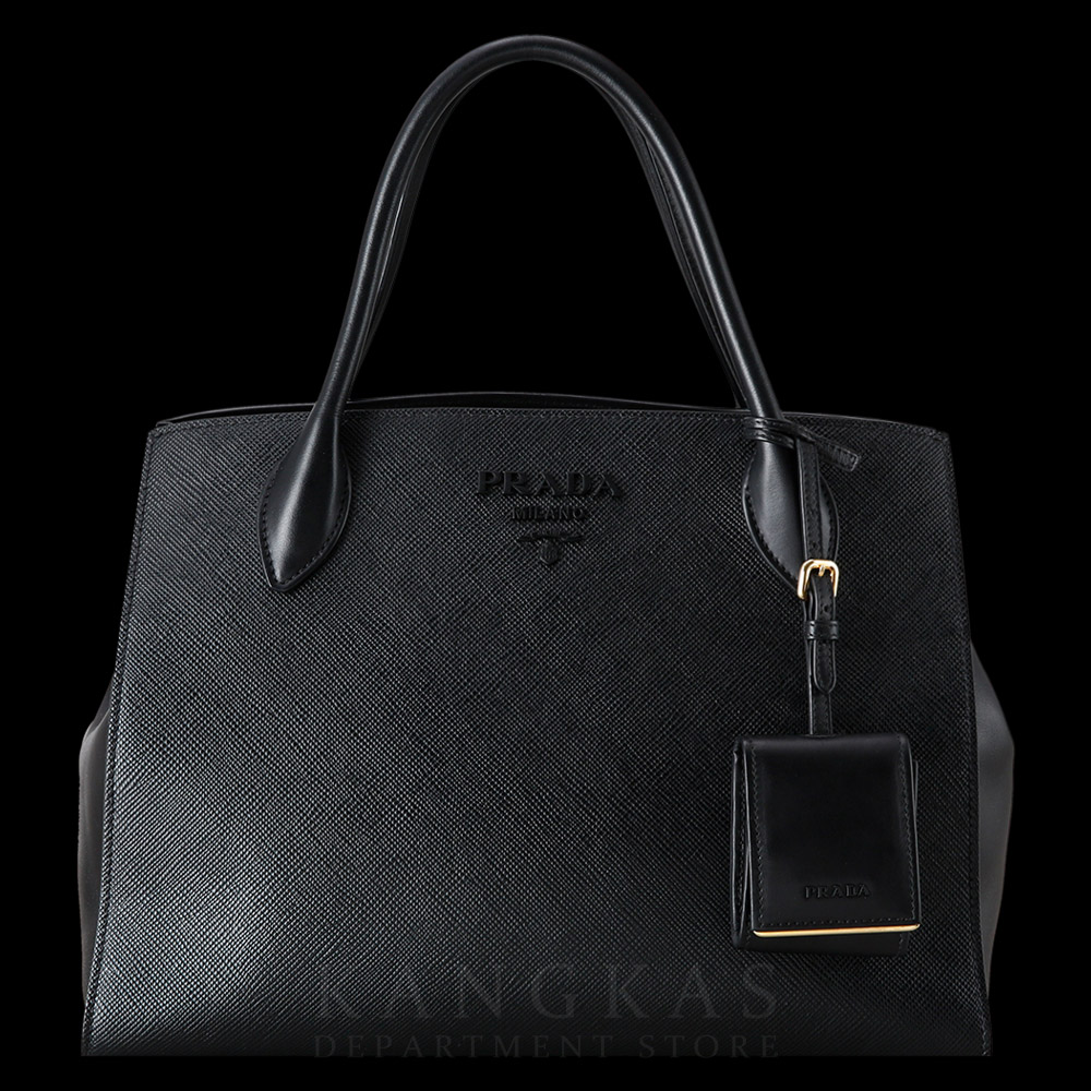 PRADA(USED)프라다 1BA155 사피아노 모노크롬 토트백