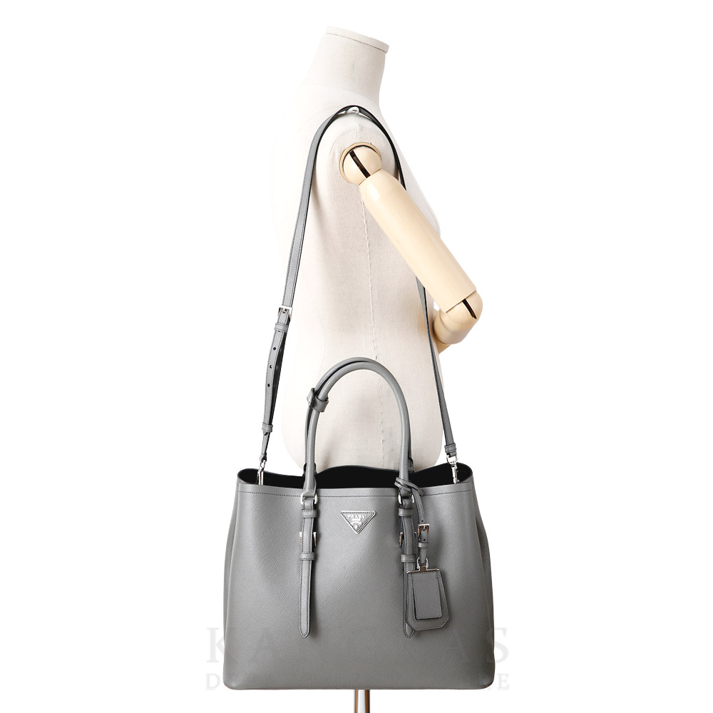 PRADA(USED)프라다 BN2820 사피아노 두블레 그레이