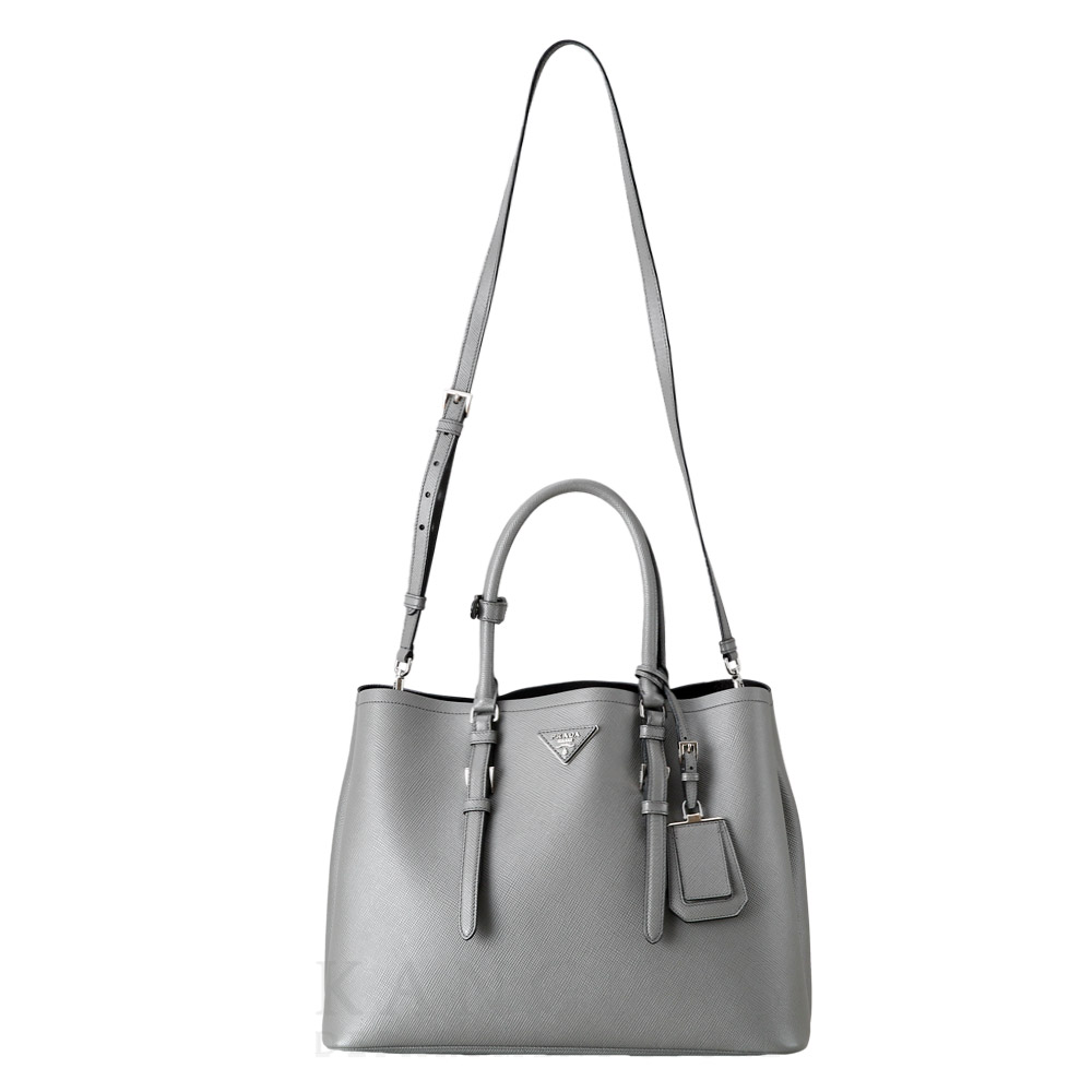 PRADA(USED)프라다 BN2820 사피아노 두블레 그레이