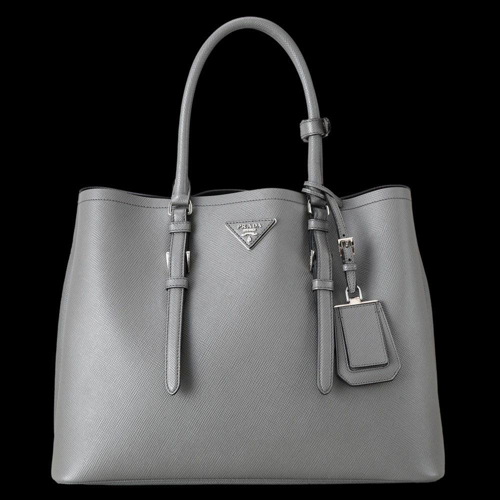 PRADA(USED)프라다 BN2820 사피아노 두블레 그레이