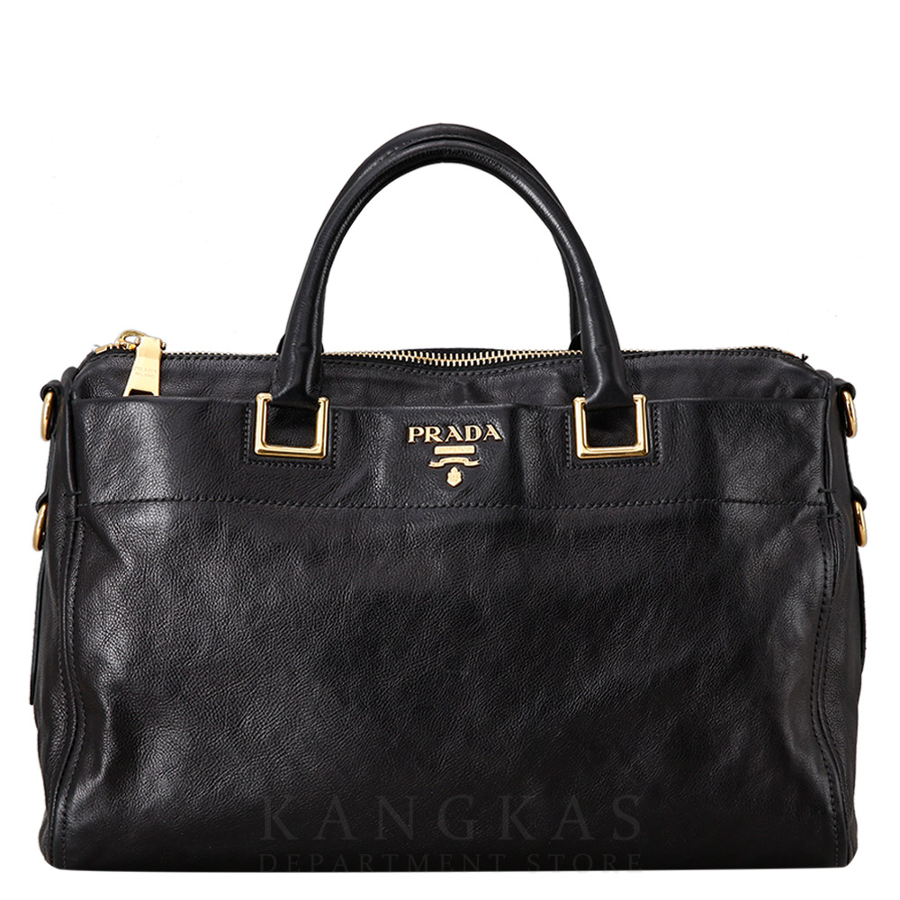 PRADA(USED)프라다 블랙 레더 토트겸 숄더백