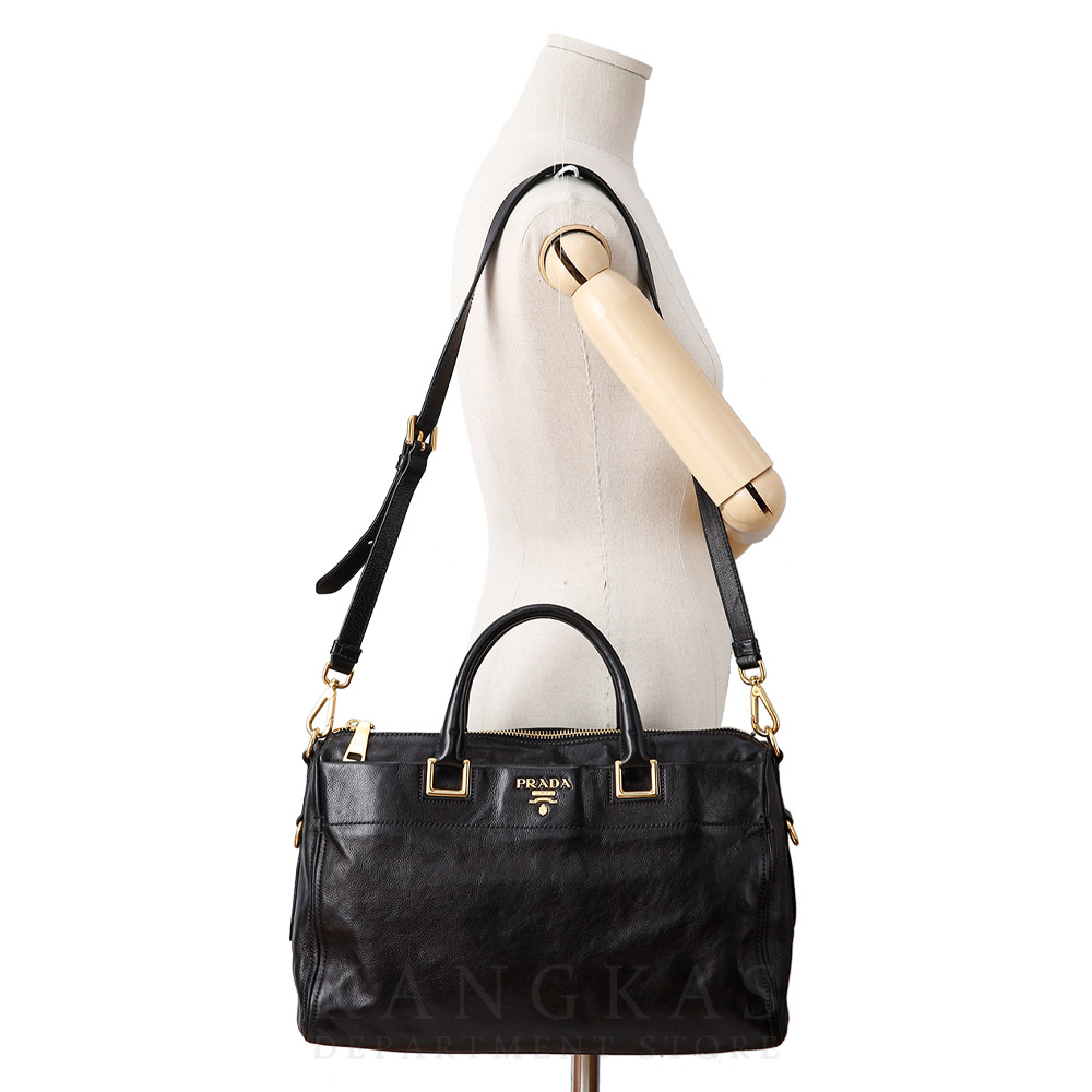 PRADA(USED)프라다 블랙 레더 토트겸 숄더백