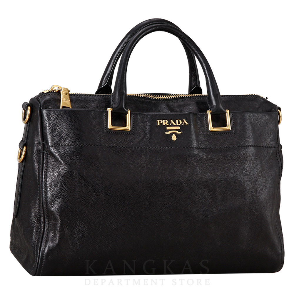PRADA(USED)프라다 블랙 레더 토트겸 숄더백