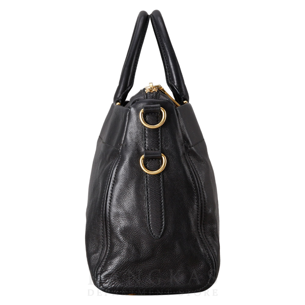PRADA(USED)프라다 블랙 레더 토트겸 숄더백