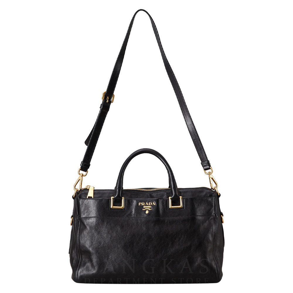 PRADA(USED)프라다 블랙 레더 토트겸 숄더백