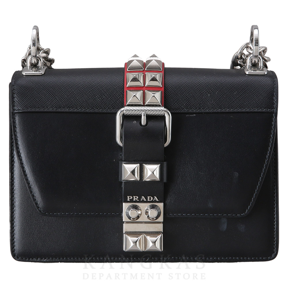 PRADA(USED)프라다 1BD171 시티 사피아노 스터드 체인 크로스백