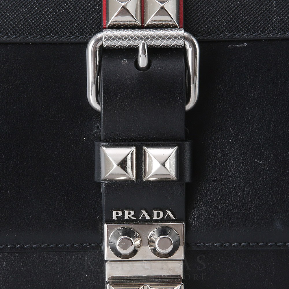 PRADA(USED)프라다 1BD171 시티 사피아노 스터드 체인 크로스백