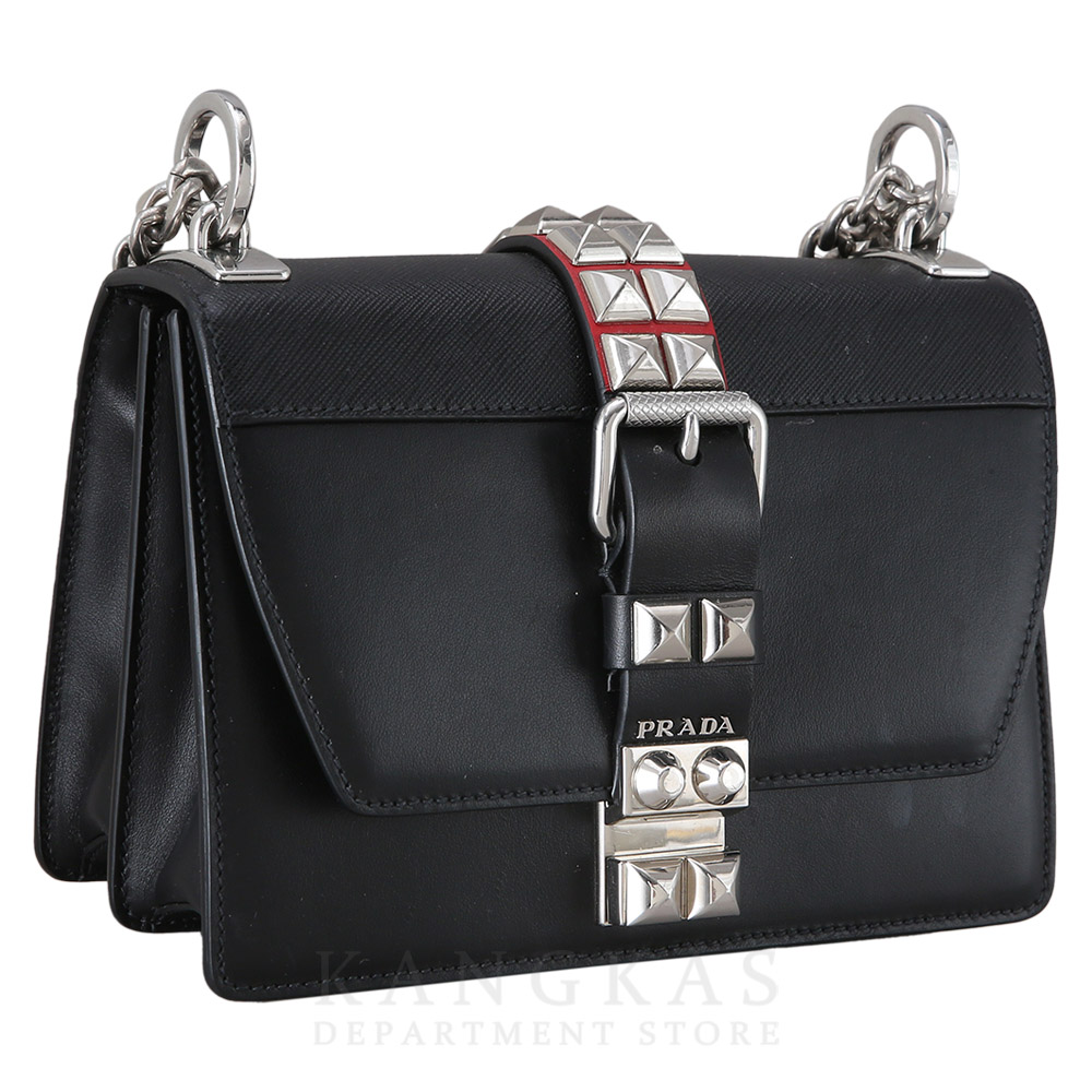 PRADA(USED)프라다 1BD171 시티 사피아노 스터드 체인 크로스백