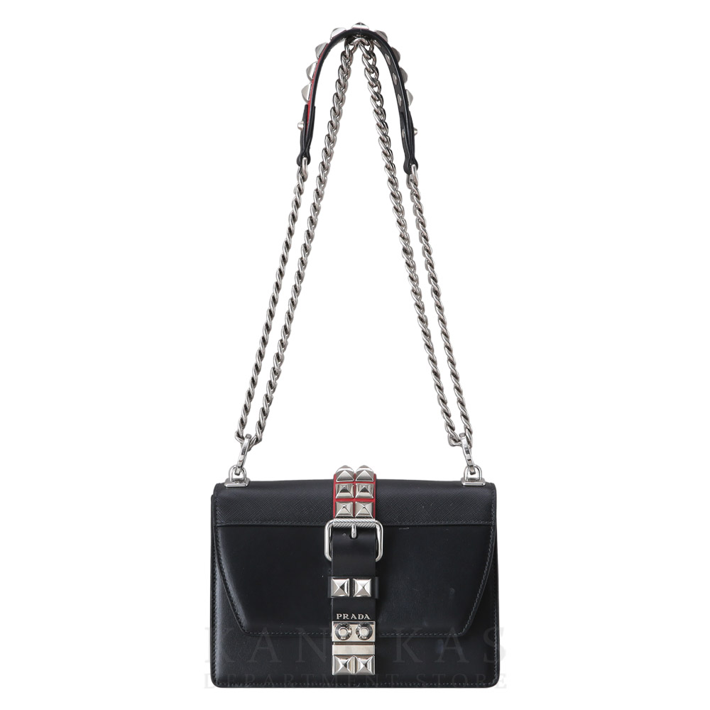 PRADA(USED)프라다 1BD171 시티 사피아노 스터드 체인 크로스백