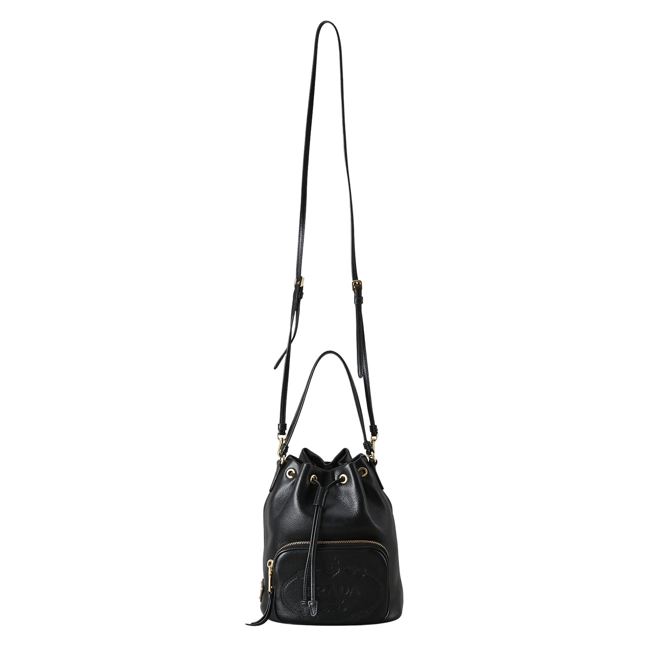 PRADA(USED)프라다 1BH038 레더 버킷백