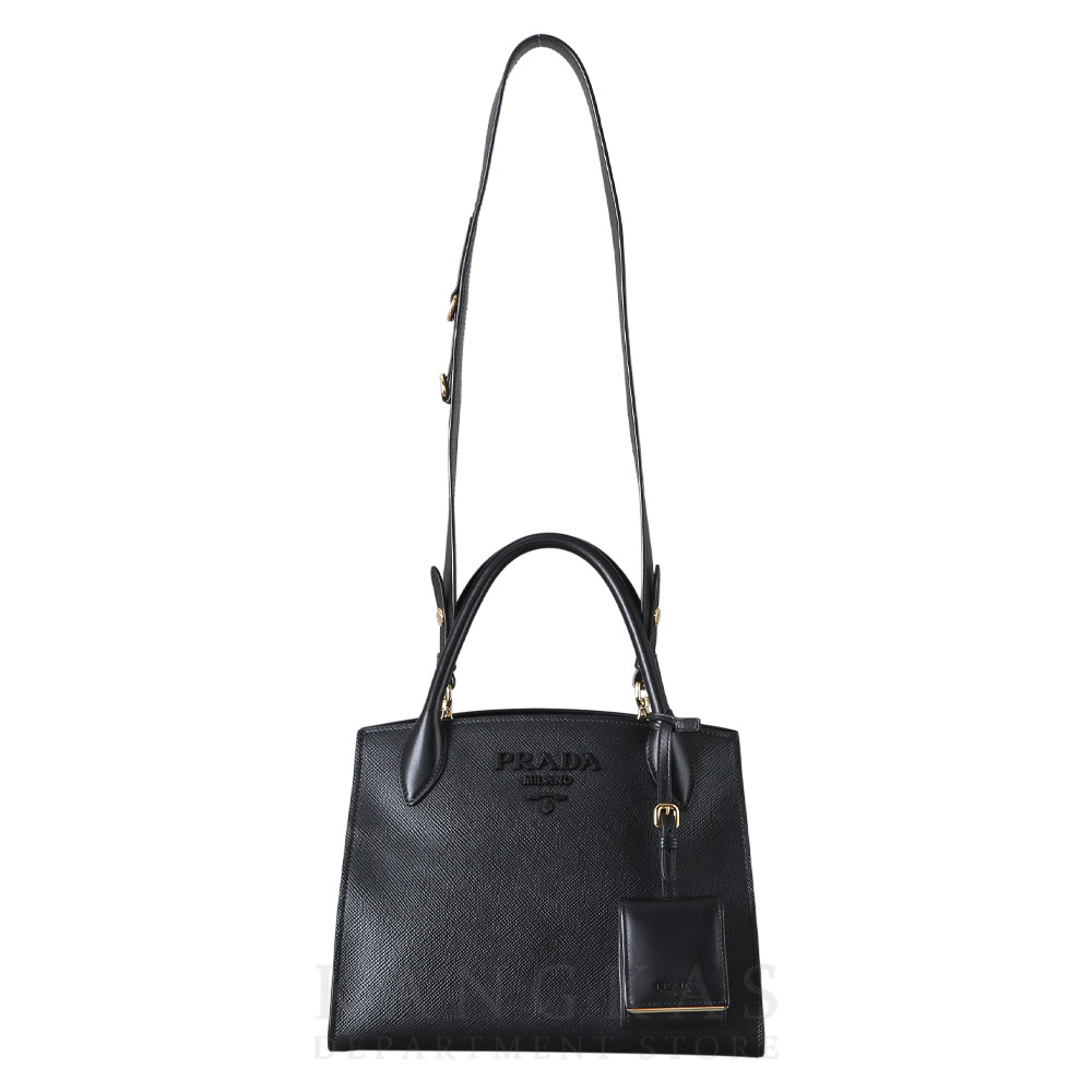 PRADA(USED)프라다 1BA156 모노크롬 사피아노 토트백
