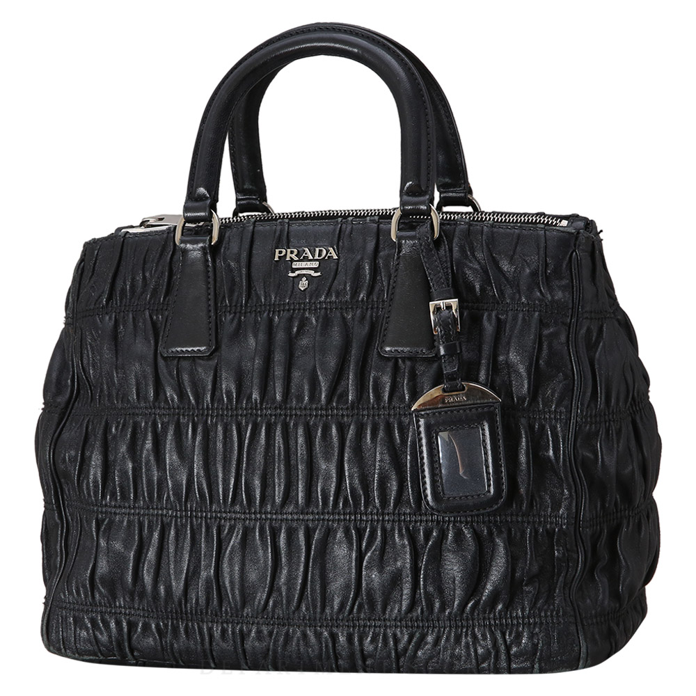 PRADA(USED)프라다 B2599L 레더 고프레 핸드백
