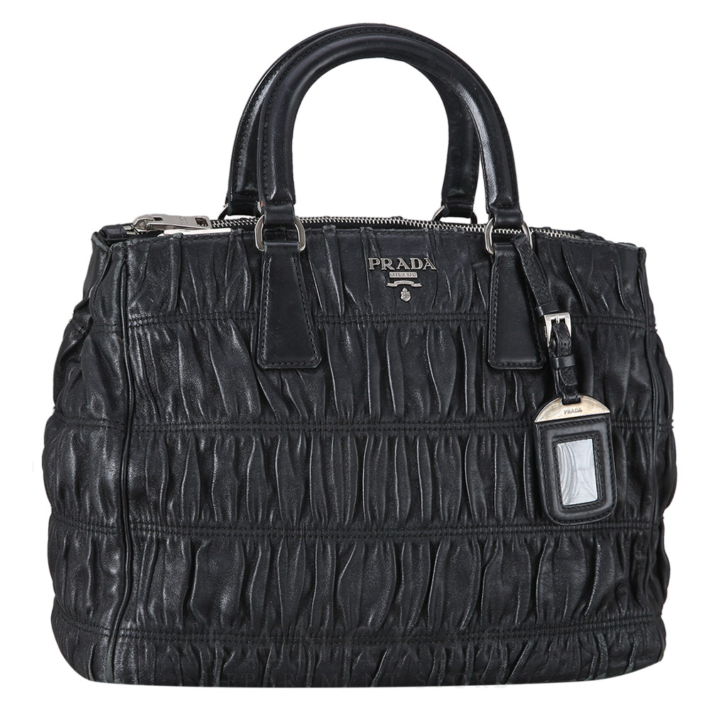 PRADA(USED)프라다 B2599L 레더 고프레 핸드백